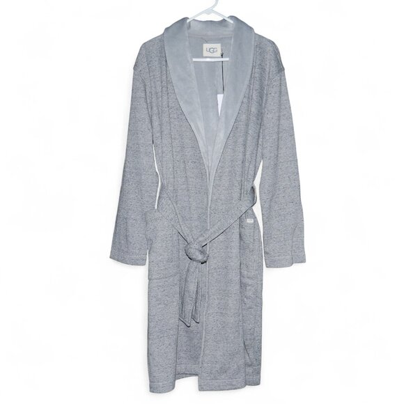 Ugg Men's Luxury Robe Pockets Grey Men's Size XL/XXL Heavyweight Thermal Warm - Picture 8 of 13